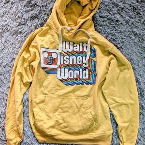 Disney Cream Hoodie with Blue Logo